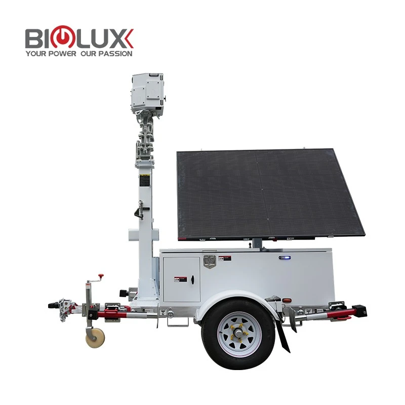 New Industry Surveillance Solution Mobile Solar CCTV Security Trailer