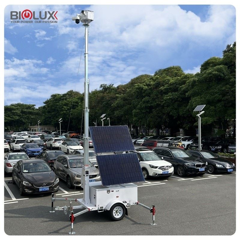 New Industry Surveillance Solution Mobile Solar CCTV Security Trailer