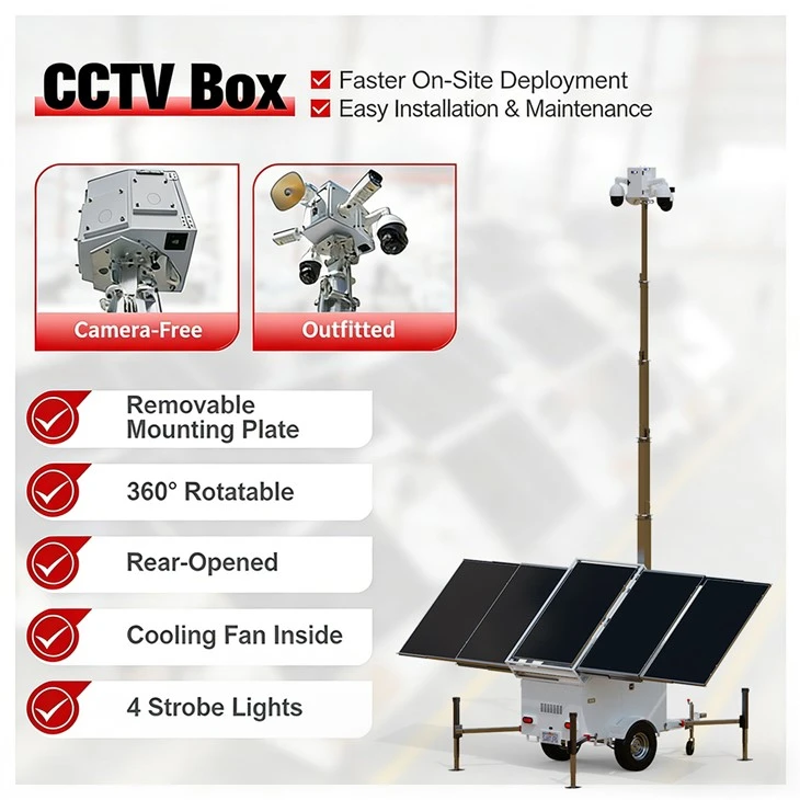 HiSTAR-V Solar Security CCTV Tower factory